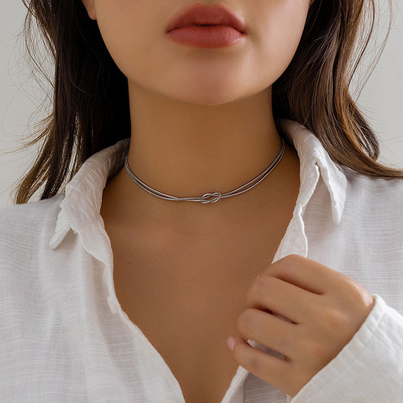 Minimal Love Knot Necklace