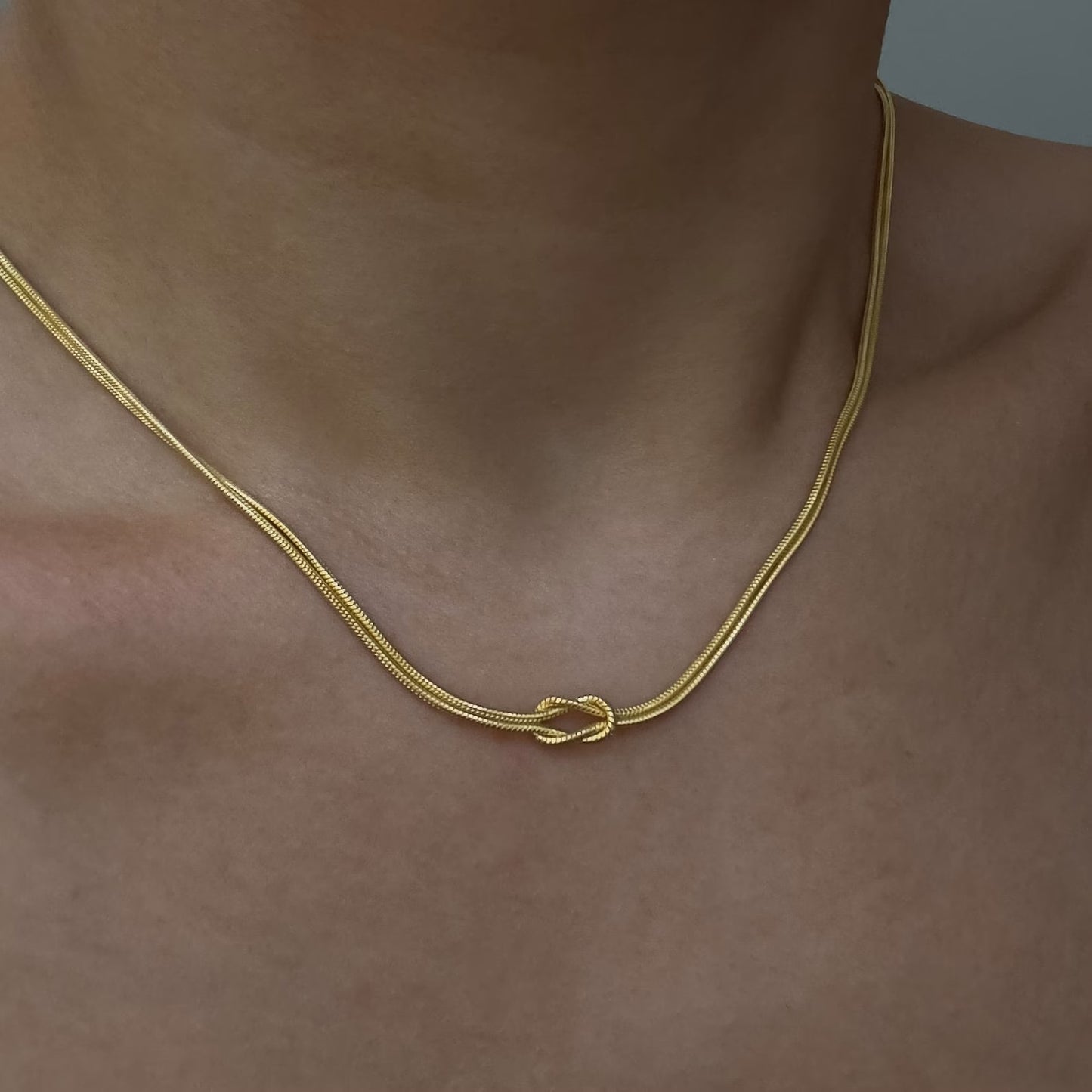 Minimal Love Knot Necklace