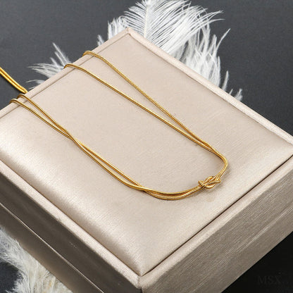 Minimal Love Knot Necklace
