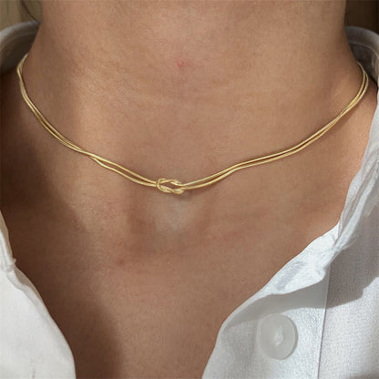 Minimal Love Knot Necklace