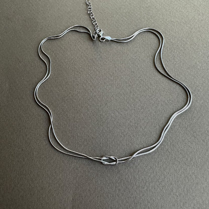 Minimal Love Knot Necklace